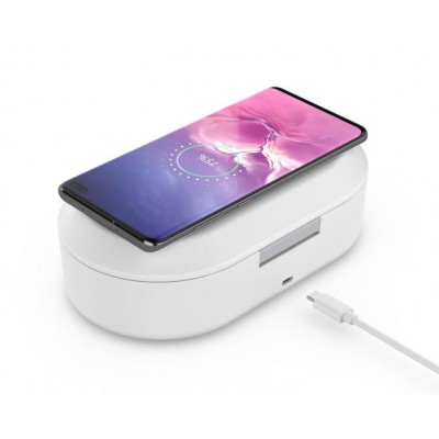 2020 New Arrivals UV Disfection Charging Box with Fast Wireless Charger 15W